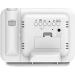 Hama Hvar, digitálny budík, riadený rádiovým signálom, projekcia času, biely