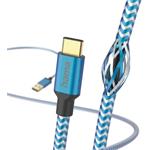 Hama kábel Reflective USB-C 2.0 typ A-C 1,5 m, modrý