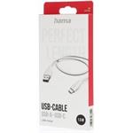 Hama kábel USB-C 2.0 typ A-C 1,5 m, biely