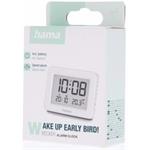Hama Kos, digitálny budík, s dátumom a teplotou, biely