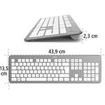 Hama KW-700 bezdrôtová klávesnica, strieborná/biela