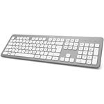 Hama KW-700 bezdrôtová klávesnica, strieborná/biela