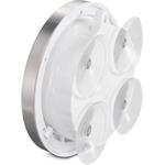 Hama Mauritius, hodiny do kúpeľne, priemer 17 cm, teplomer, prísavky, tichý chod, hliníkové