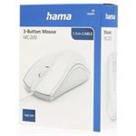 Hama MC-200, optická káblová myš, biela
