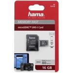 Hama microSDHC 16 GB + adaptér