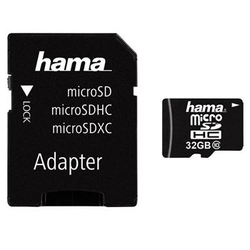 Hama microSDHC 32GB class 10 + adapter, pamäťová karta