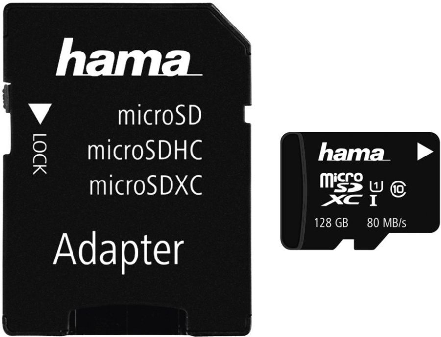 Hama microSDXC 128GB 45MB/s + adaptér