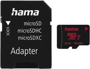 Hama microSDXC 64 GB UHS Speed C3 UHS-I 100 MB/s + Adapter/Foto