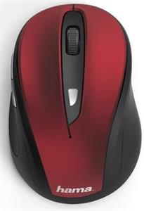 Hama MW-400, bezdrôtová optická myš, červená