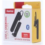 Hama MyVoice Station, mono Bluetooth headset, pre 2 zariadenia, Siri, Google Assist., nabíjacia stanica