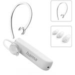 Hama MyVoice1500, Bluetooth headset mono, pre 2 zariadenia, Siri, Google Assist., biely