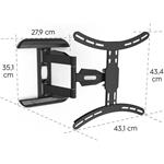 Hama nástenný držiak TV, 400x400, pohyblivý, 35 kg