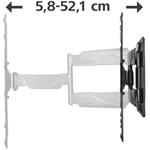 Hama nástenný držiak TV, 400x400, pohyblivý, 35 kg, rameno 52 cm