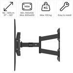 Hama nástenný držiak TV až 120", 800x600, pohyblivý, 100 kg