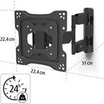 Hama nástenný držiak TV Professional, 200x200, pohyblivý