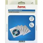 Hama ochranný obal pre CD/DVD, 100 ks/bal, biely, balenie škatuľka na zavesenie