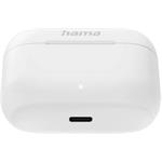 Hama Passion Clear II, bluetooth slúchadlá, štuple, ANC/ENC, TWS, biele