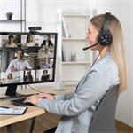 Hama PC Office Headset HS-USB400 V2, slúchadlá, USB, čierne
