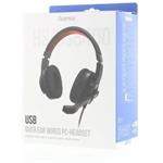 Hama PC Office Headset HS-USB400 V2, slúchadlá, USB, čierne