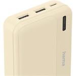 Hama Pocket 10, powerbanka 10000 mAh, 2,1 A, výstup: 2x USB-A, piesková