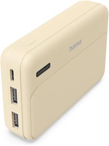 Hama Pocket 10, powerbanka 10000 mAh, 2,1 A, výstup: 2x USB-A, piesková