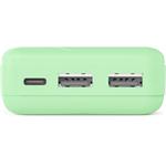 Hama Pocket 10, powerbanka 10000 mAh, 2,1 A, výstup: 2x USB-A, zelená