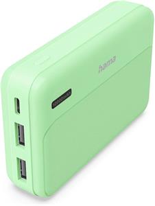 Hama Pocket 10, powerbanka 10000 mAh, 2,1 A, výstup: 2x USB-A, zelená