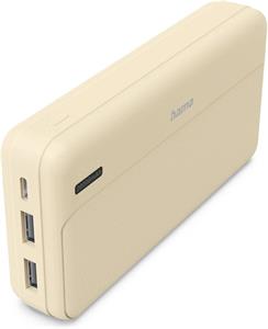 Hama Pocket 20, powerbanka 20000 mAh, 2,1 A, výstup: 2x USB-A, piesková