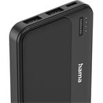 Hama Pocket 5, powerbanka 5000 mAh, 2,1 A, výstup: 2x USB-A, čierna