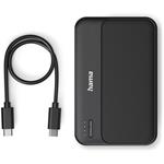 Hama Pocket 5, powerbanka 5000 mAh, 2,1 A, výstup: 2x USB-A, čierna