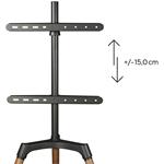 Hama podlahový TV stojan Real Wood, 400x400, drevo