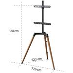 Hama podlahový TV stojan Real Wood, 400x400, drevo