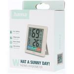 Hama Ponza, digitálny teplomer/vlhkomer, vnútorný, z pšeničnej slamy a bio plastu, béžový