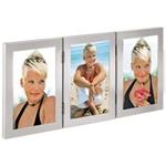 Hama portrétový rám Laval, kovový, 3x 10x15 cm, strieborný