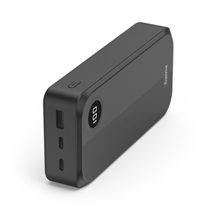 Hama powerbanka 20000 mAh, 3 A, 15 W, výstup: 2x USB-C, 1x USB-A, LED displej