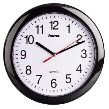 Hama PP-250, nástenné hodiny, quartz čierne