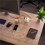 Hama predlžovací prívod kocka, 3x zásuvka schuko, 2x USB-C, 2x USB-A, 1,4 m