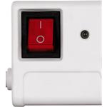 Hama predlžovací prívod s prepäťovou ochranou, 6x zásuvka schuko, 6+1 vypínačov, biela