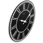 Hama Rab, nástenné hodiny, priemer 30 cm, tichý chod, vintage dizajn, MDF, čierne