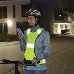 Hama reflexná vesta pre bežcov/chodcov/cyklistov, vrecko na zips, nastaviteľná veľkosť, neónovo žltá