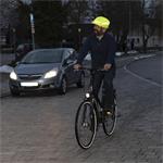 Hama reflexný návlek na cyklistickú/ športovú prilbu, univerzálna veľkosť S-L, neónovo žltý