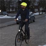 Hama reflexný návlek na cyklistickú/ športovú prilbu, univerzálna veľkosť S-L, neónovo žltý