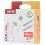 Hama Relax, slúchadlá s mikrofónom, mini štuple, béžové