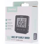 Hama Rhodes, digitálny budík, riadený rádiovým signálom, čierny