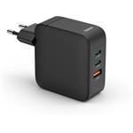 Hama rýchla nabíjačka GaN 2x USB-C, USB-A, PD 100 W, čierna