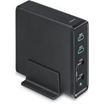 Hama rýchla stolná USB nabíjačka so stojančekom, 2x USB-C PD/QC, 2x USB-A, 60 W