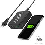 Hama rýchla stolná USB nabíjačka so stojančekom, 2x USB-C PD/QC, 2x USB-A, 60 W