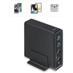 Hama rýchla stolná USB nabíjačka so stojančekom, 2x USB-C PD/QC, 2x USB-A, 60 W