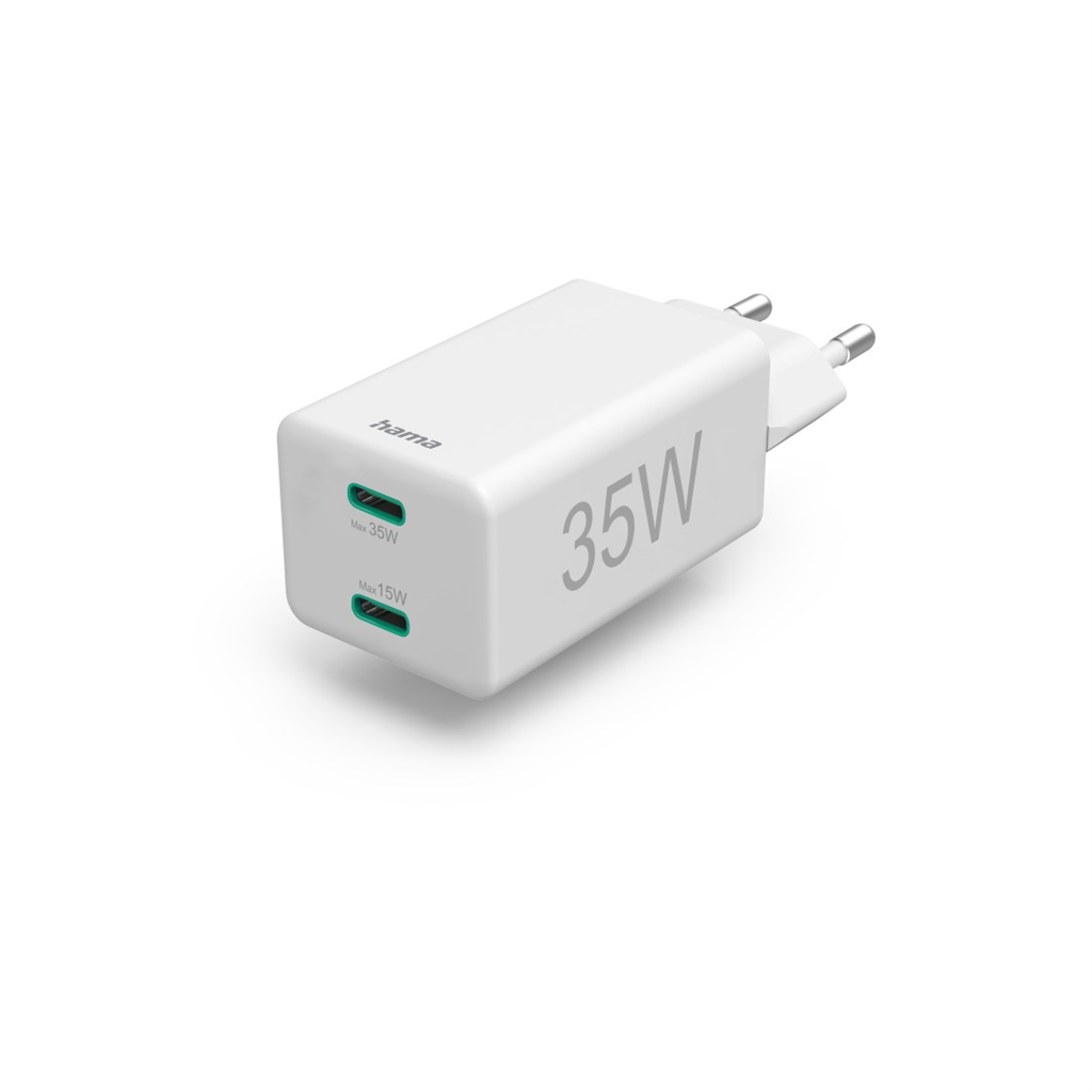 Hama rýchla USB nabíjačka, 2x USB-C PD/QC, 35 W