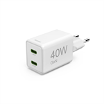Hama rýchla USB nabíjačka, 2x USB-C PD/QC, 40 W, super-mini